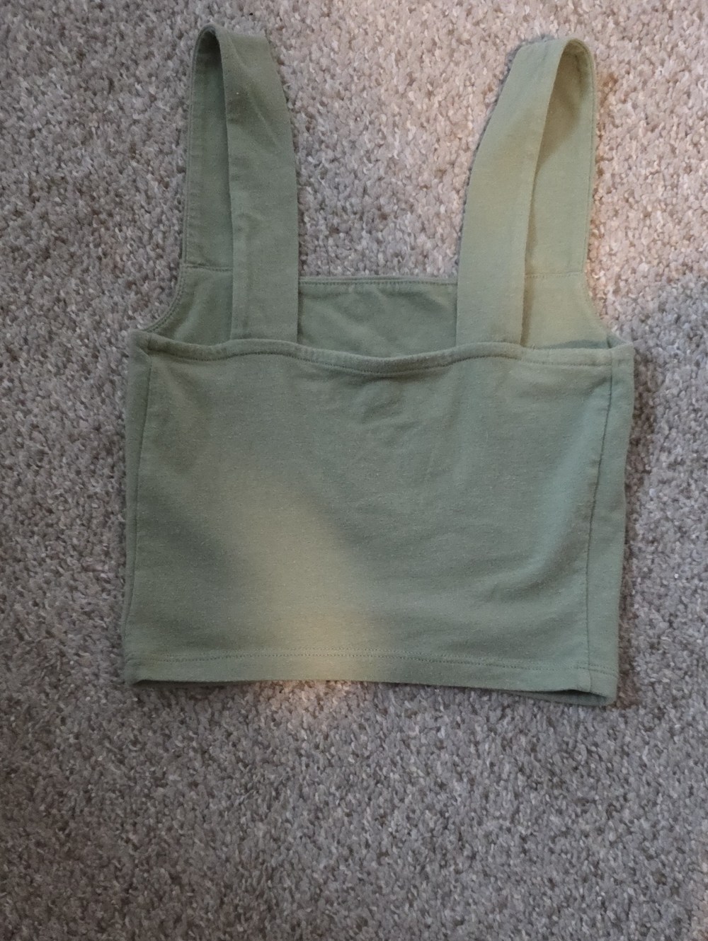 Aeropostale Olive Green Crop Tank with Wide Straps